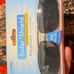 Solar Shield Polarized Clip-On Sunglasses 56 Rec 15